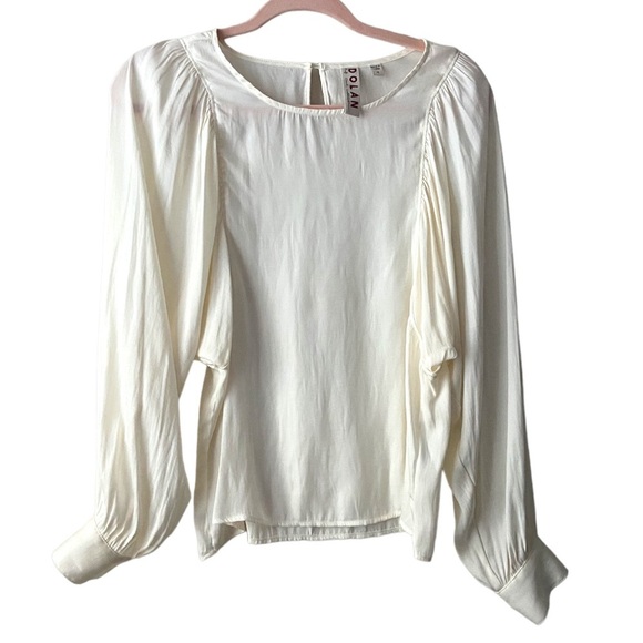Anthropologie Dolan Cream Long Sleeve Blouse size XS EUC q0691 - Picture 1 of 5